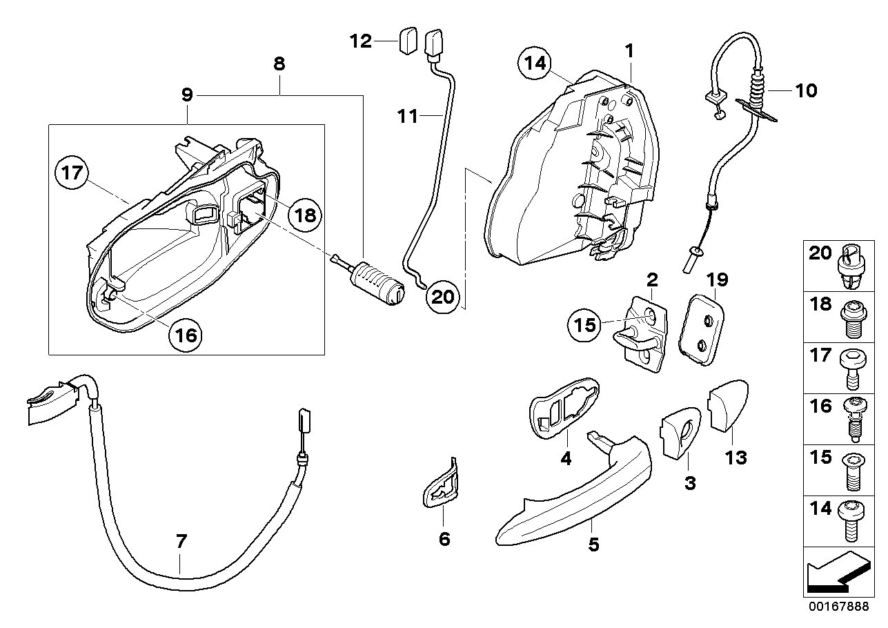 BMW 51217318424 - Door Lock parts5.com