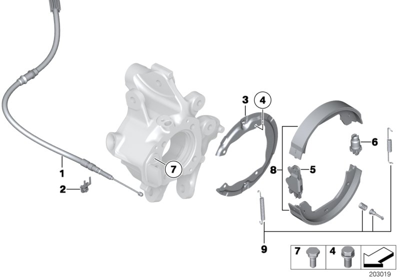 Rolls-Royce 34 41 6 790 186 - Brake Shoe Set, parking brake parts5.com