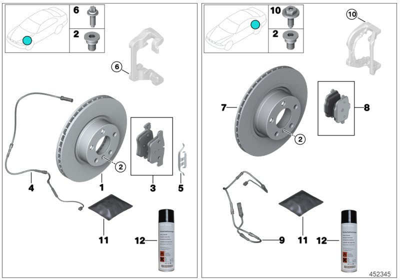 BMW 34106859182 - Set placute frana,frana disc parts5.com