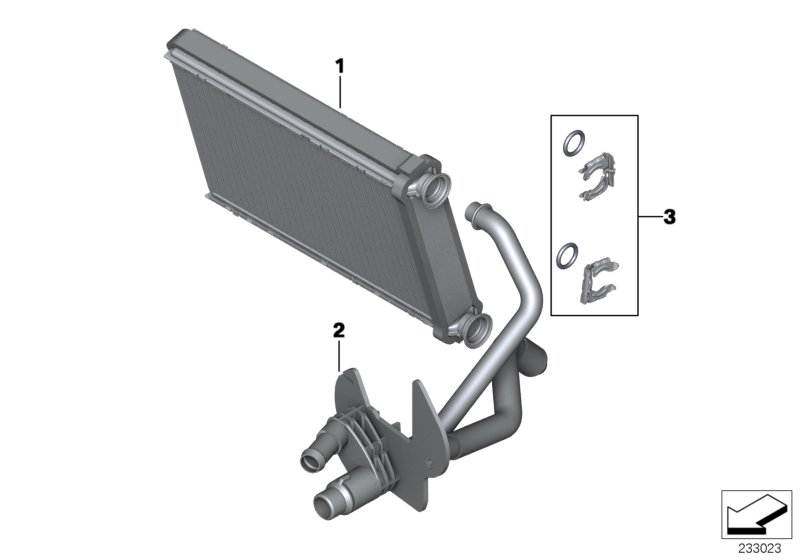 Alpina 64119128953 - Izmenjivač toplote, grejanje unutrašnjeg prostora parts5.com