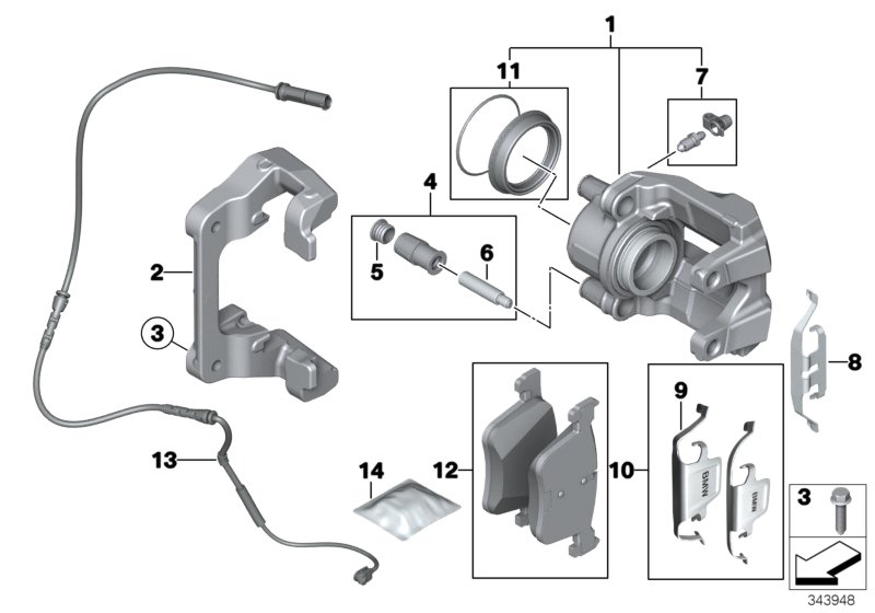 BMW 34 11 6 857 687 - Féknyereg parts5.com