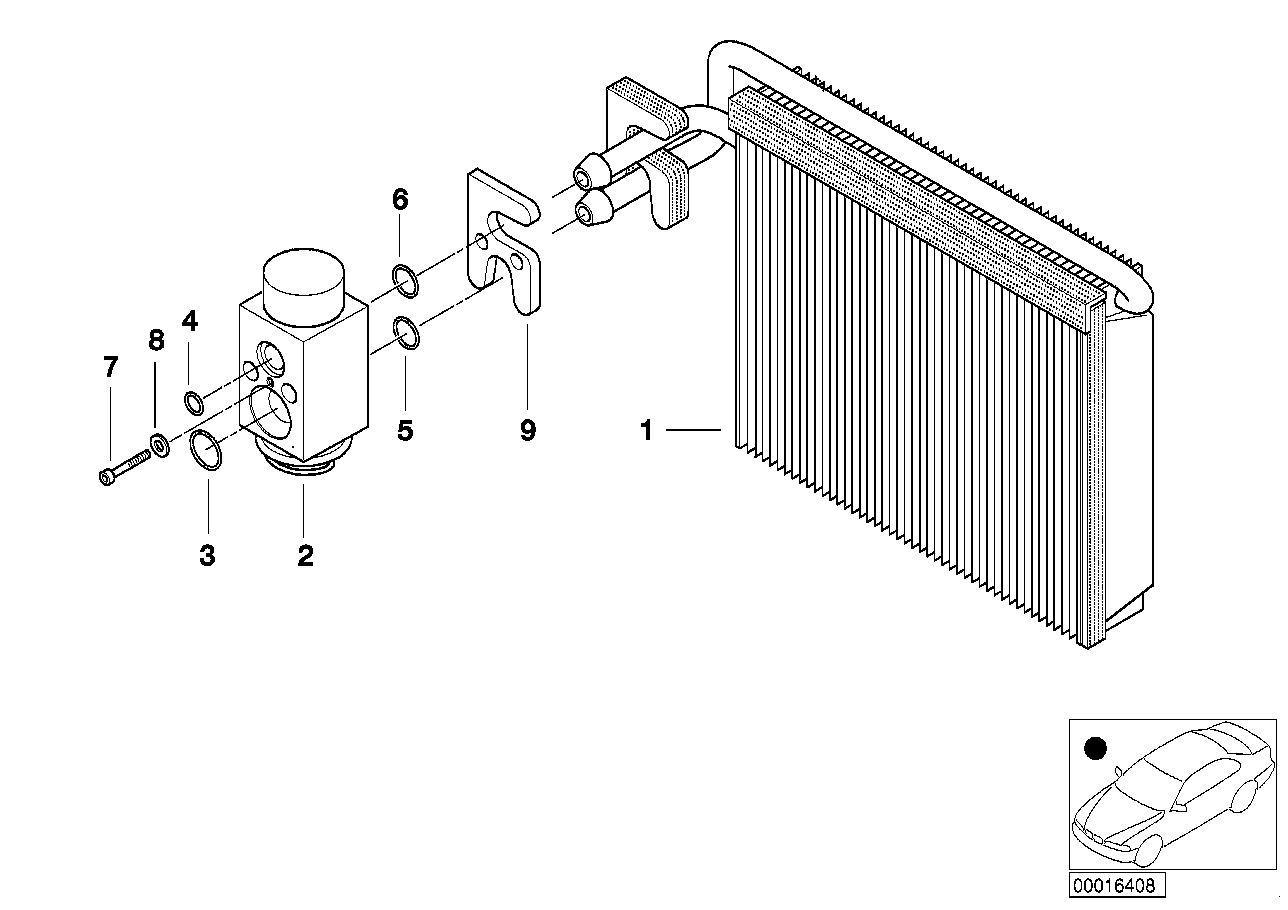 BMW 64 11 9 135 744 - Evaporator,aer conditionat parts5.com