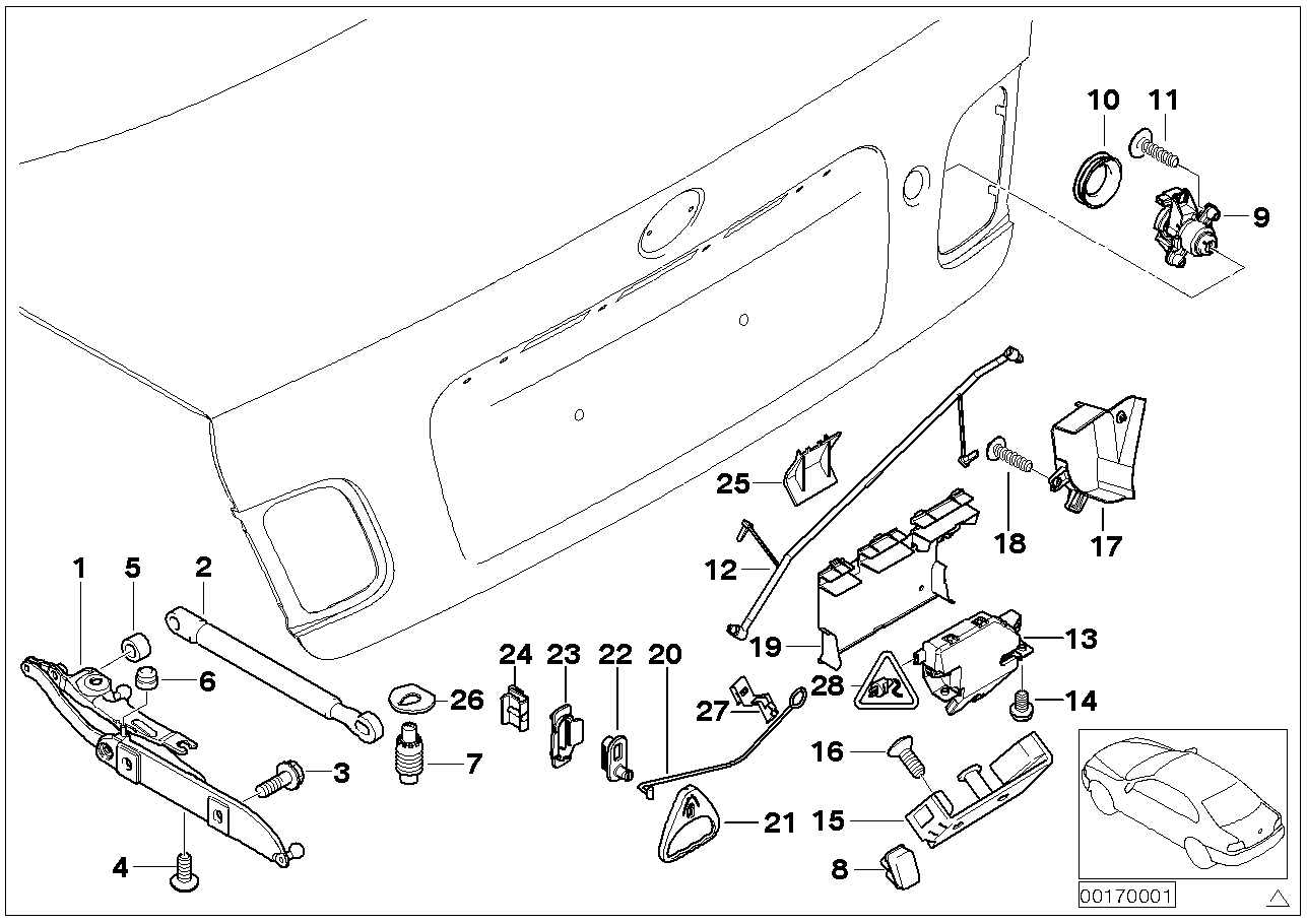 Alpina 51 24 8 254 281 - Gas Spring, boot, cargo area parts5.com