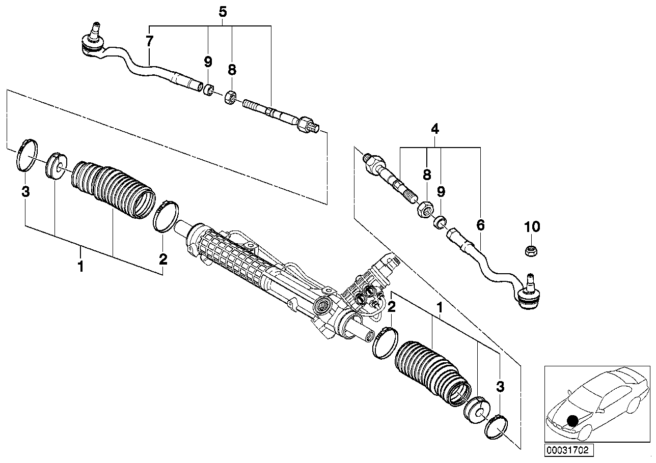 Alpina 32106777504 - Напречна кормилна щанга parts5.com