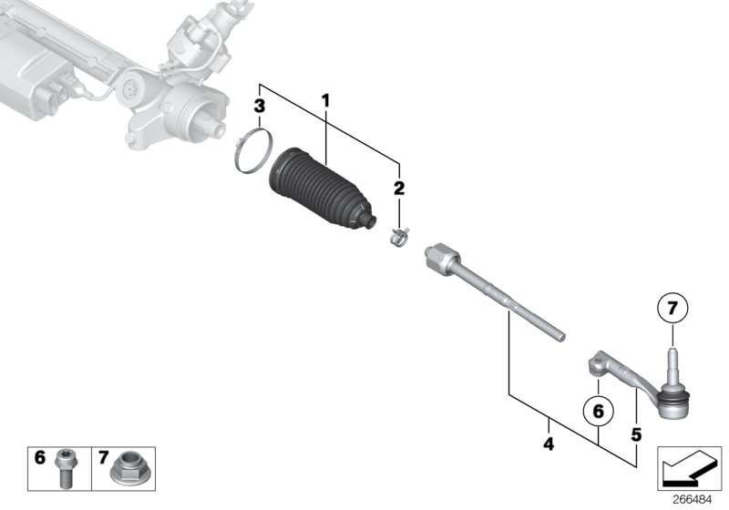 BMW (BRILLIANCE) 32 10 6 767 781 - Cap de bara parts5.com