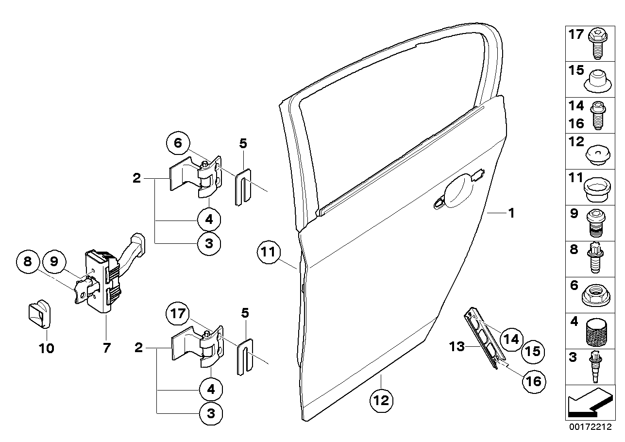 BMW 51 22 7 176 808 - Door Catch parts5.com