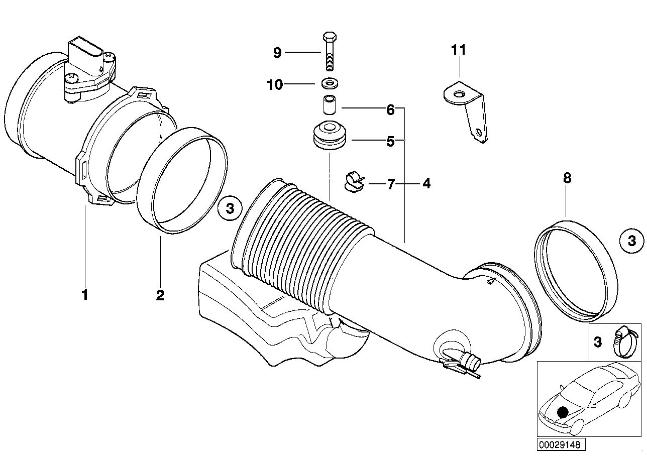 Alpina 13621433567 - Air Mass Sensor parts5.com