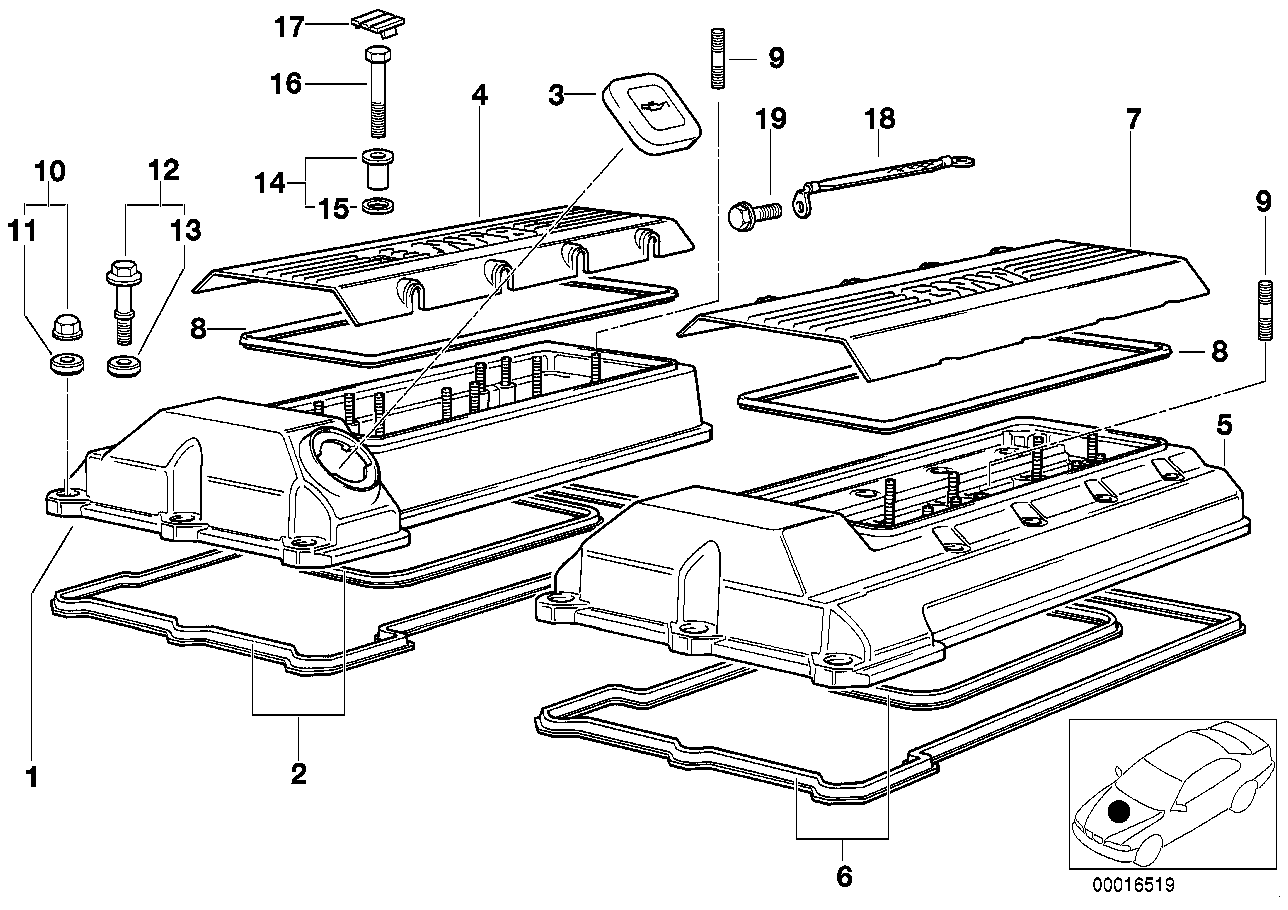 BMW 11 12 1 437 395 - Tömítés, szelepfedélcsavar parts5.com