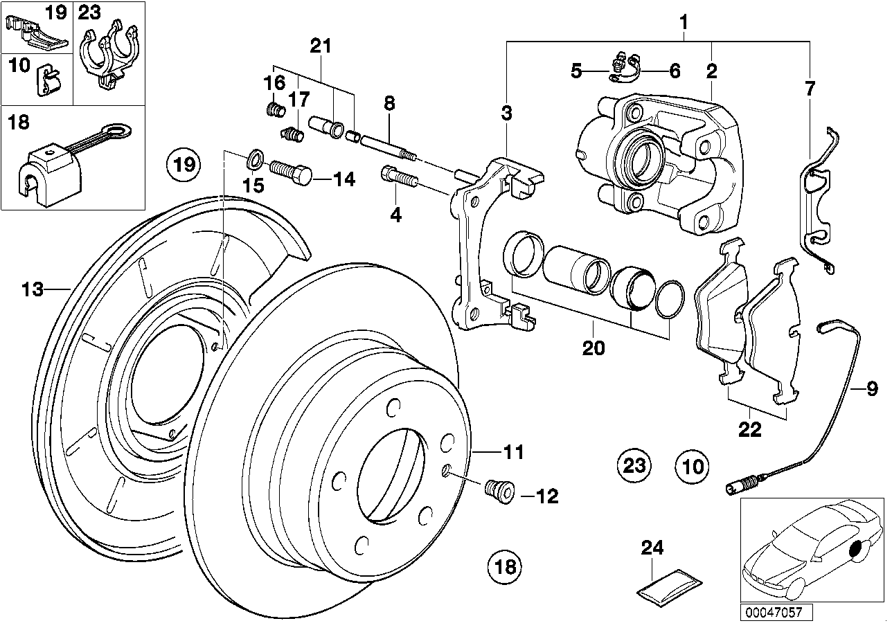 BMW 34211158266 - Brake Pad Set, disc brake parts5.com