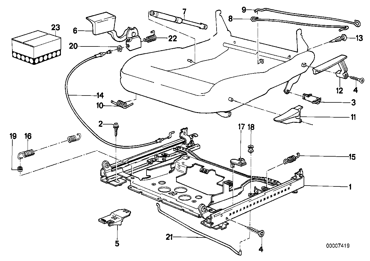 BMW 52 10 1 964 173 - Amortizor, reglaj scaun parts5.com