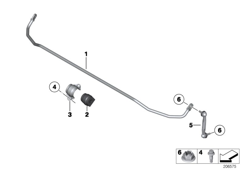 BMW (BRILLIANCE) 33 35 6 792 196 - Cuzinet, stabilizator parts5.com