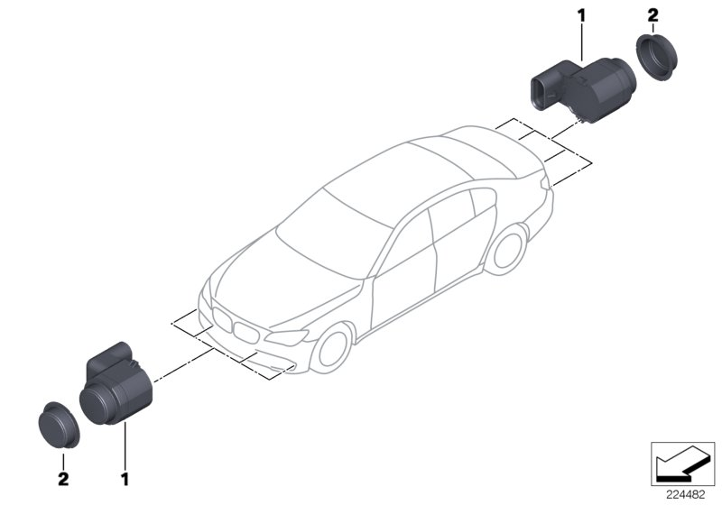 BMW 66 20 9 270 050 - Датчик, система помощи при парковке parts5.com