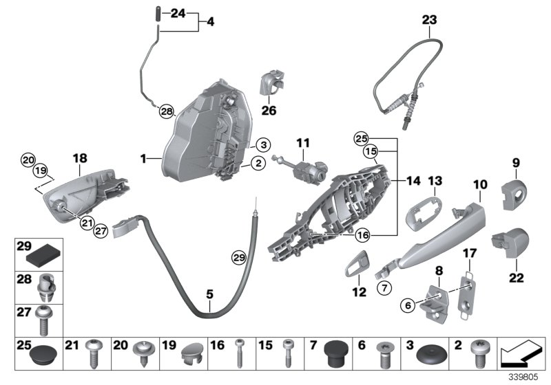 BMW 51 21 7 229 458 - Incuietoare usa parts5.com