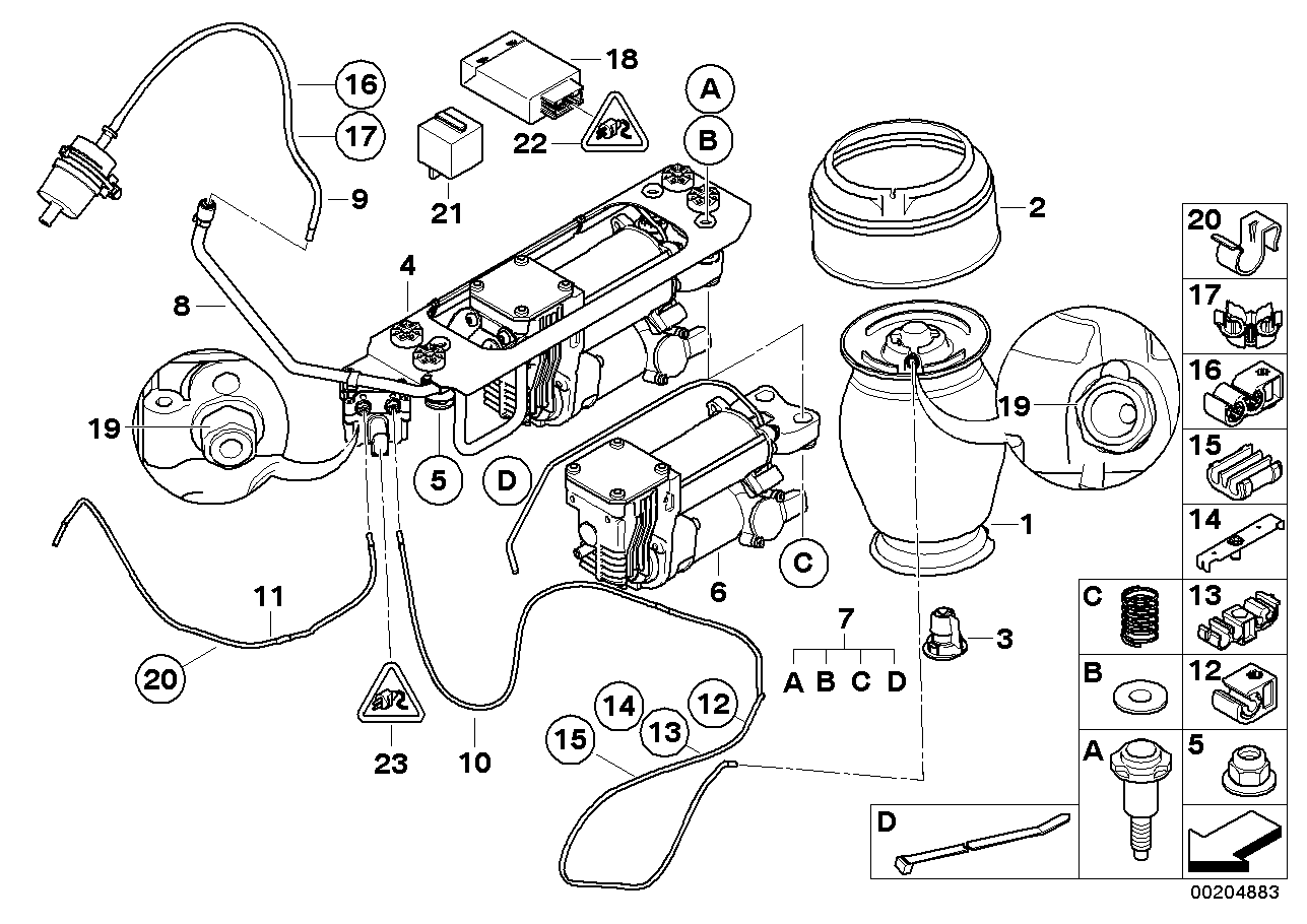 BMW 37126765603 - Air Spring, suspension parts5.com