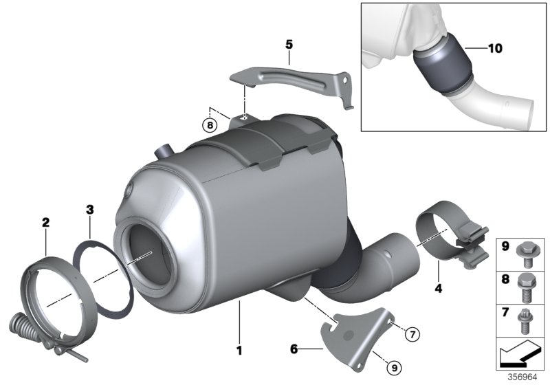 BMW 18307806413 - Filtro hollín / partículas, sistema escape parts5.com