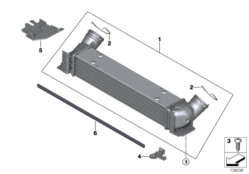 BMW 17517800680 - Intercooler, charger parts5.com