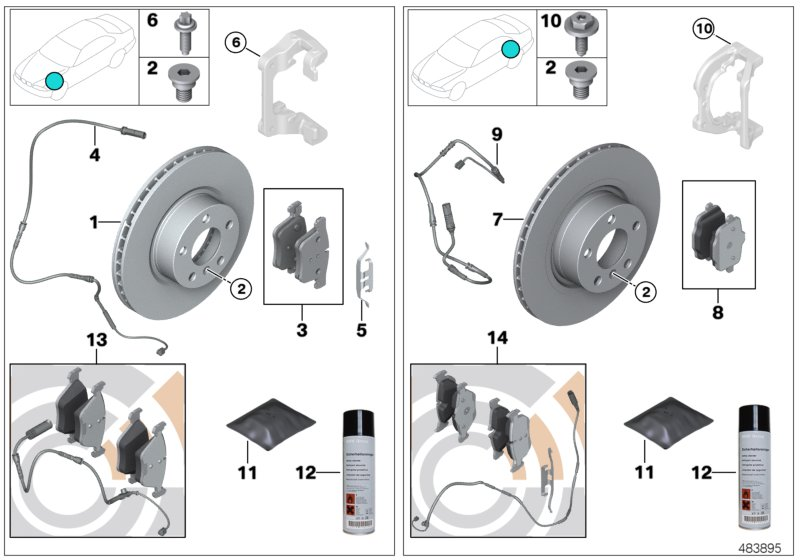 BMW 34112449268 - Set placute frana,frana disc parts5.com