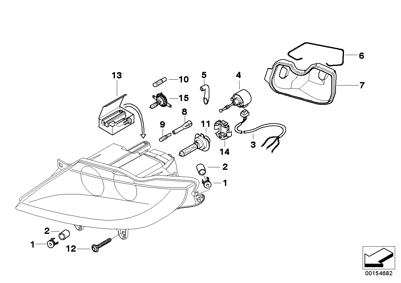 Mini 63 21 7 160 781 - Bulb, cornering light parts5.com