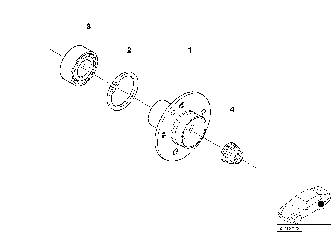 BMW 33 41 1 132 565 - Гайка, шийка на оста parts5.com