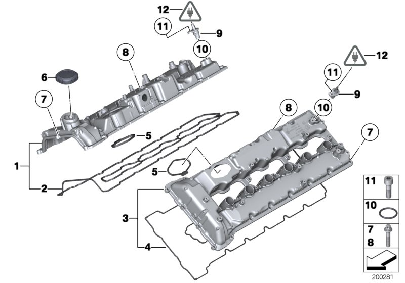 BMW 11 12 8 507 153 - Zapiralo, nastavek za polnenje olja parts5.com