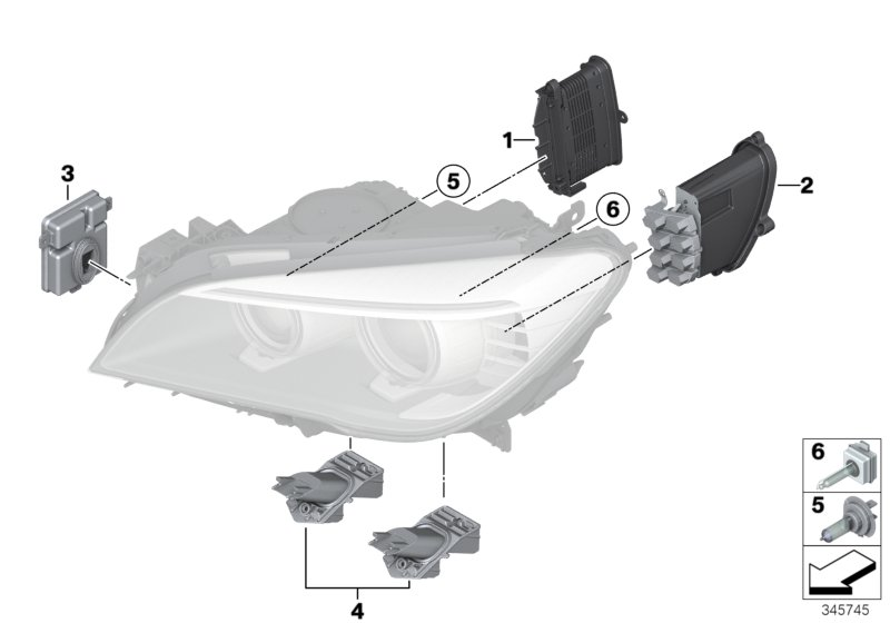 Mini 63117317408 - Control unit xenon light parts5.com