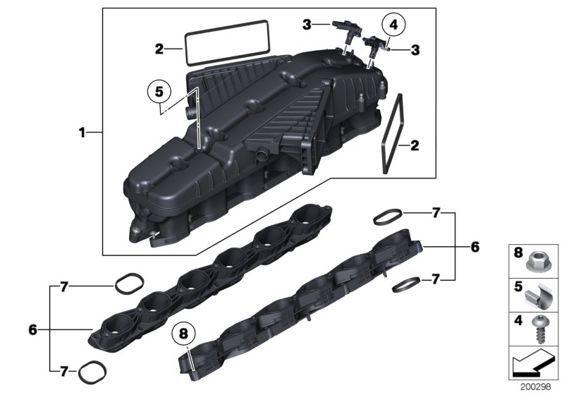 BMW 11617560996 - Garnitura, galerie admisie parts5.com