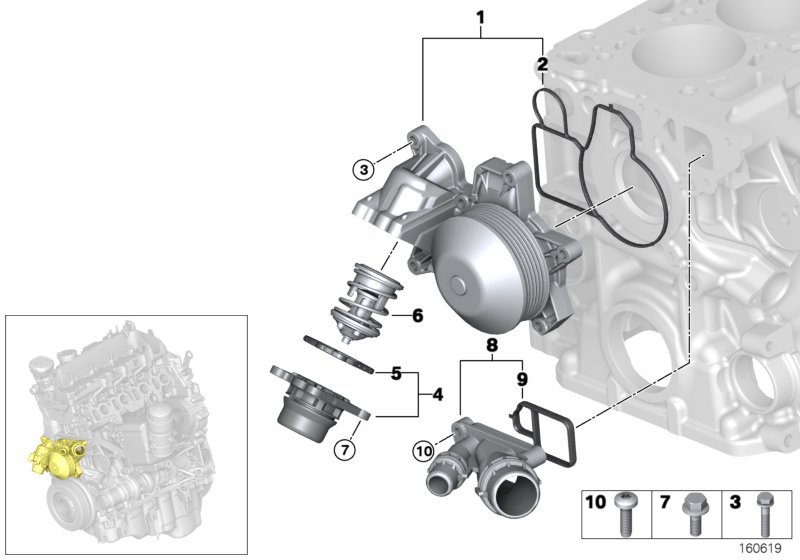 BMW 11 51 7 805 191 - Termostat chladenia parts5.com