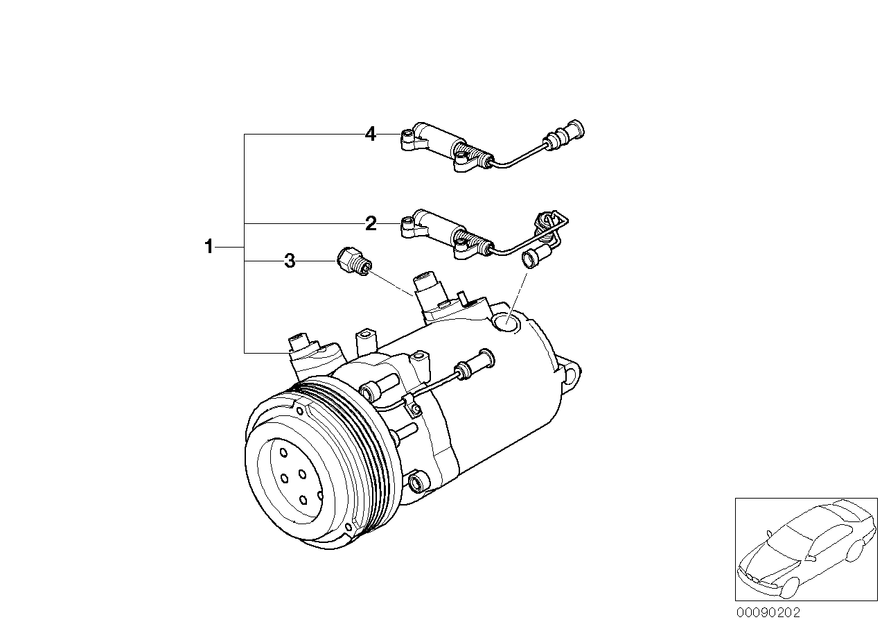 BMW 64 52 6 915 388 - Compressor, air conditioning parts5.com