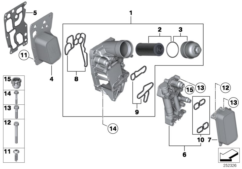 Alpina 11428510855 - Radiator ulei, ulei motor parts5.com