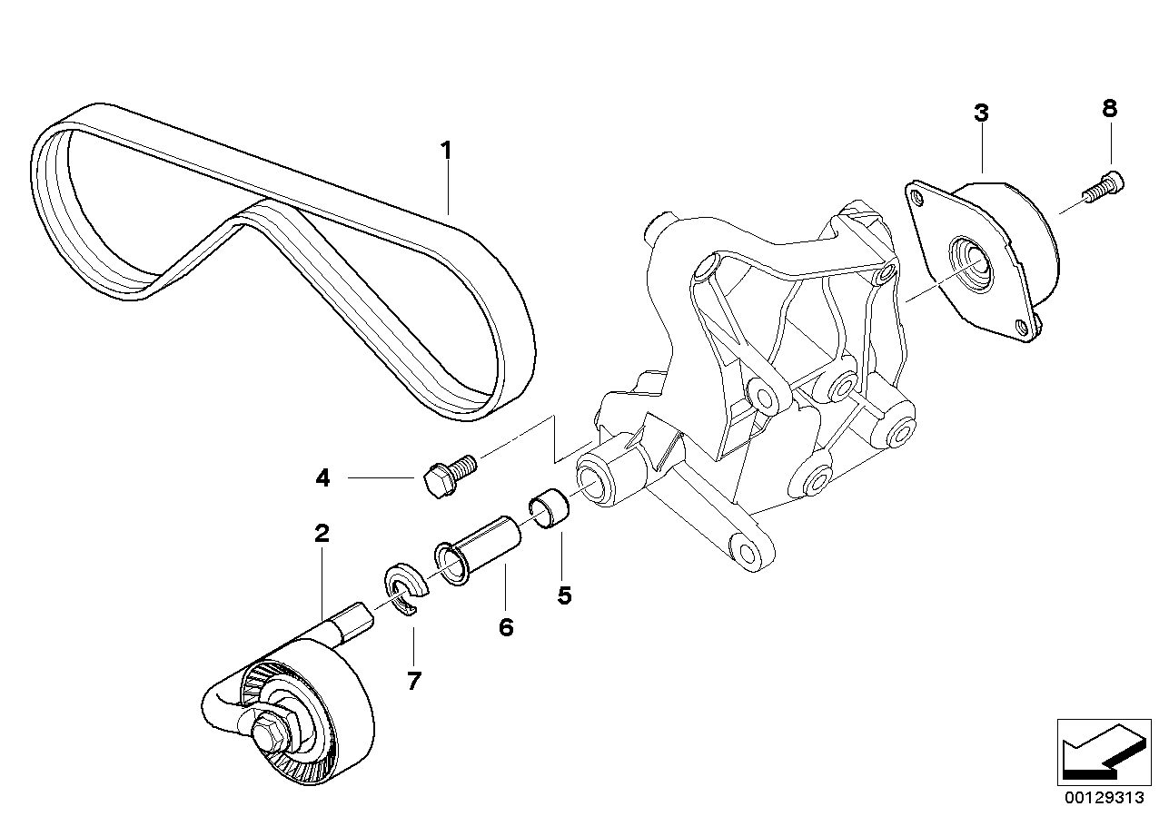 BMW 64 55 7 785 212 - Klinasti rebrasti kaiš parts5.com