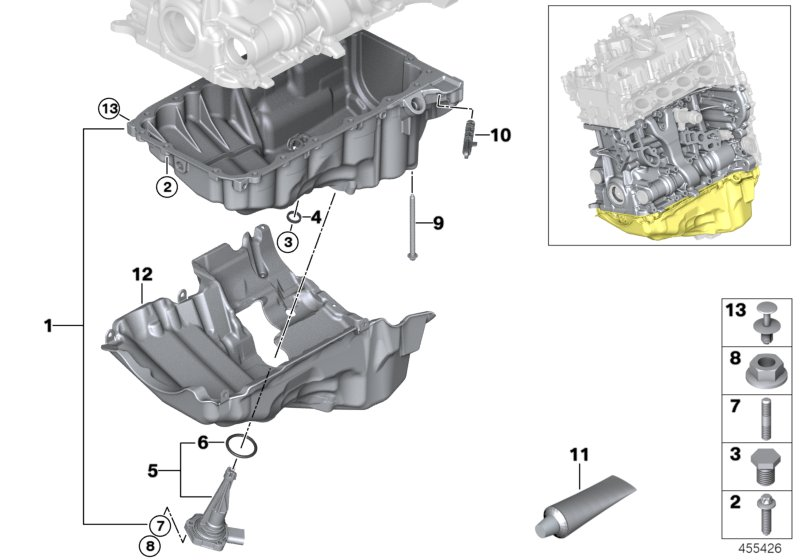 BMW 12 61 8 638 755 - Sensor, engine oil level parts5.com