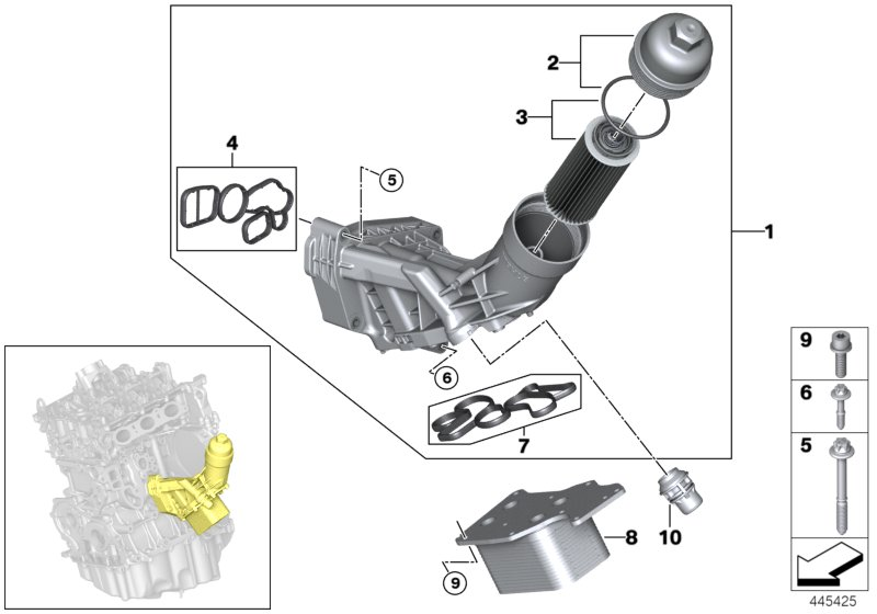 BMW 11428507685 - Cap, oil filter housing parts5.com