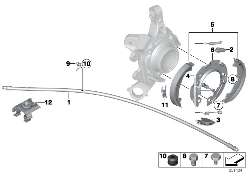 BMW 34410410825 - Accessory Kit, parking brake shoes parts5.com