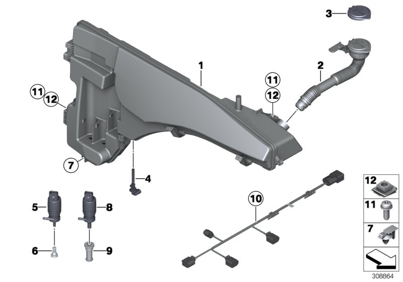 Mini 67 63 7 217 792 - Водна помпа за миещо устр., почистване на фаровете parts5.com