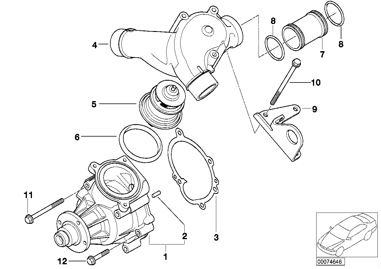 BMW 11 53 1 318 402 - Tesnilo, termostat parts5.com