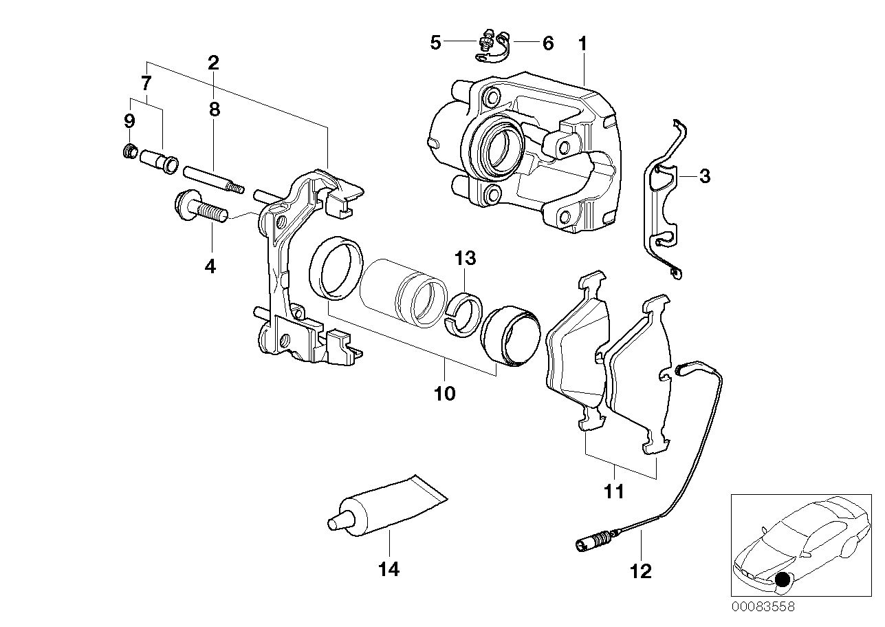 Mini 34211164186 - Opravná sada brzdového strmeňa parts5.com