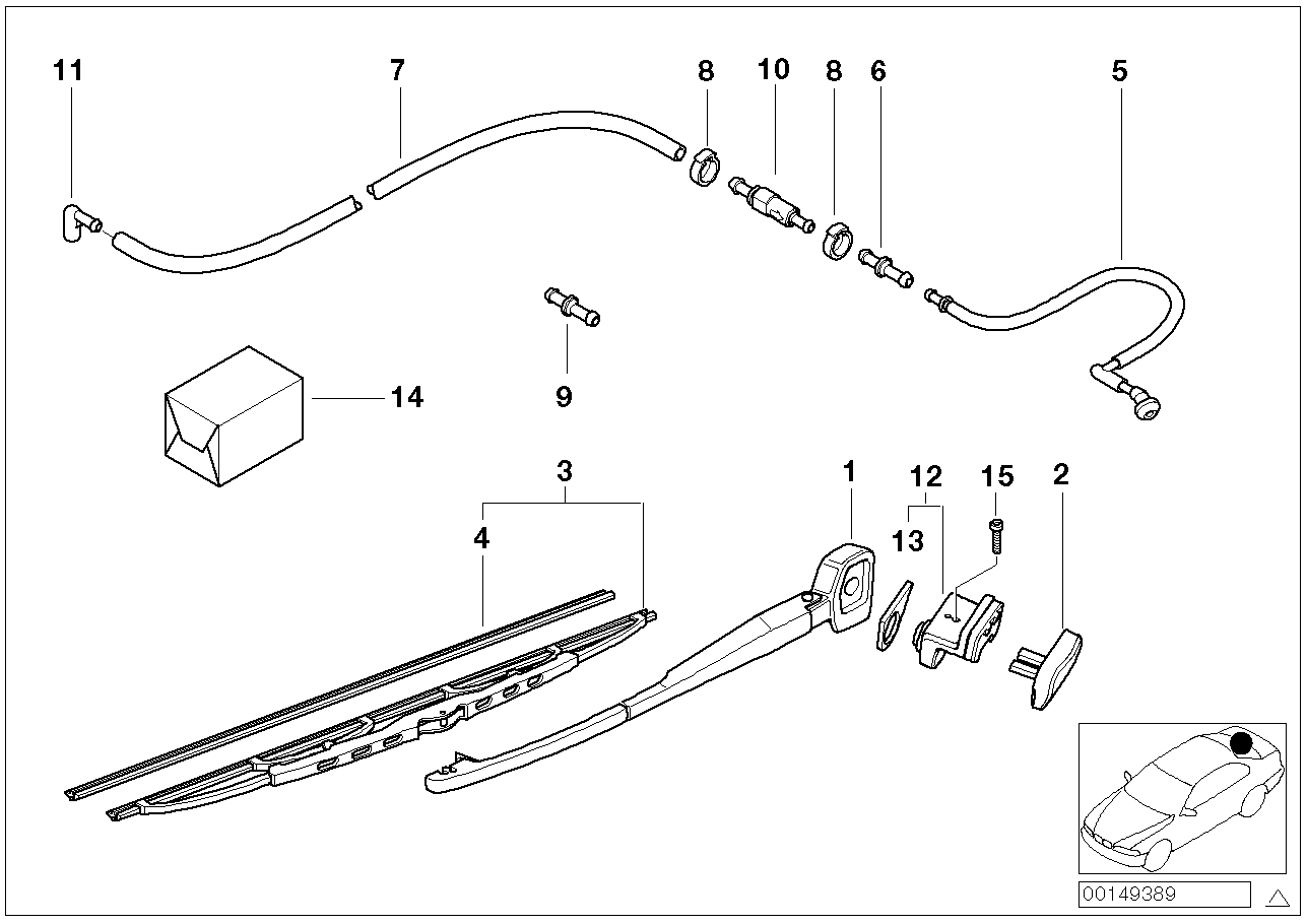 BMW 61628239164 - Wiper Blade parts5.com