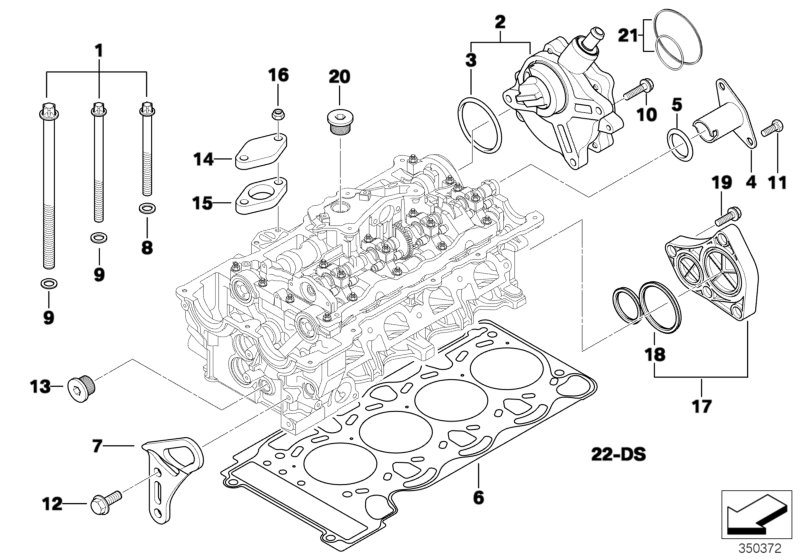 BMW 11 12 7 509 711 - Junta, culata parts5.com