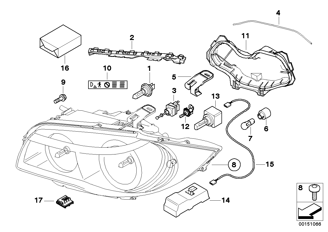 BMW 63 21 7 160 780 - Bulb, daytime running light parts5.com