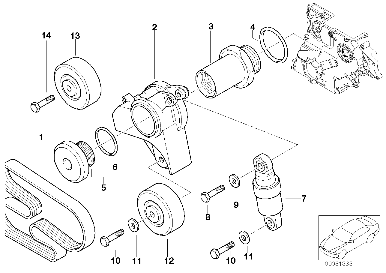 BMW 11 28 7 787 368 - Curea transmisie cu caneluri parts5.com