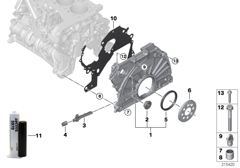 Mini 11 14 7 797 490 - Bague d'étanchéité, vilebrequin parts5.com