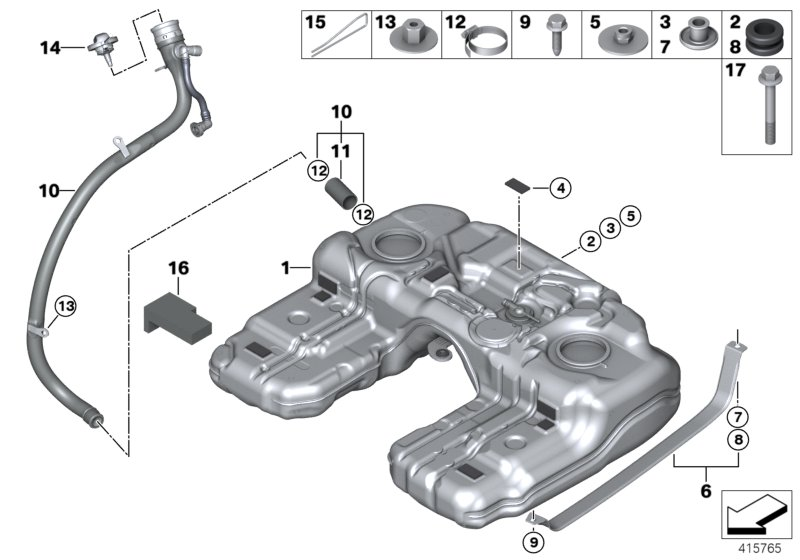 BMW 16 11 7 482 901 - Buson,rezervor de combustibil parts5.com