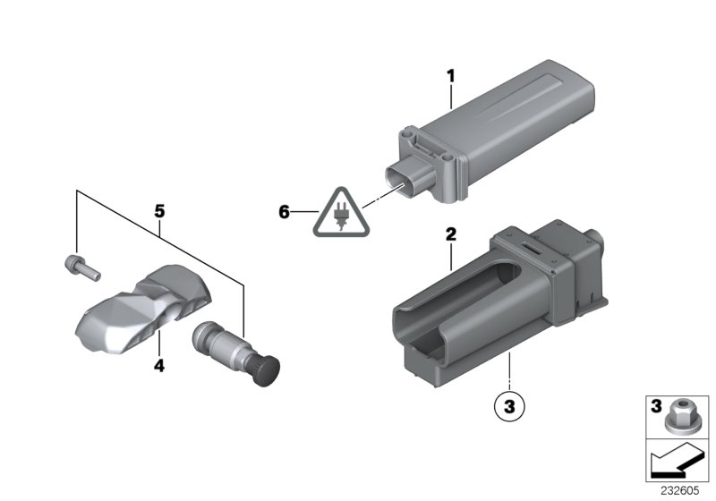 BMW 36 10 6 874 830 - Senzor, sistem de control al presiunii pneuri parts5.com