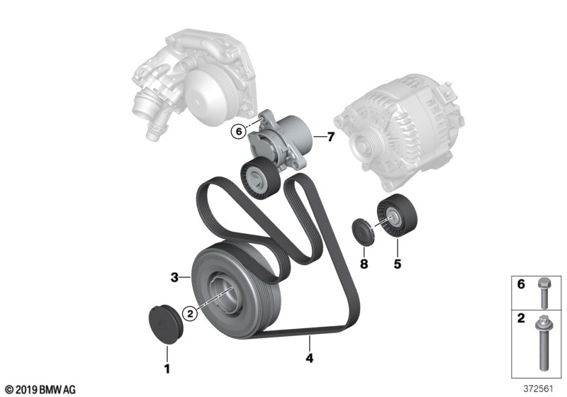 BMW 11287649968 - Τροχαλία παρέκκλισης, ιμάντας poly-V parts5.com