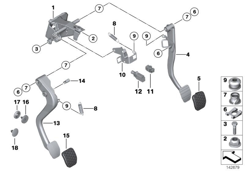 BMW 35 21 1 108 634 - Pedal lastiği, debriyaj lastiği parts5.com