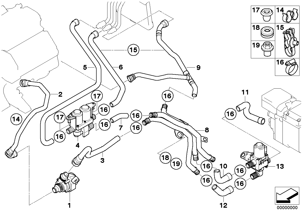 BMW 64 11 6 906 652 - Control Valve, coolant parts5.com