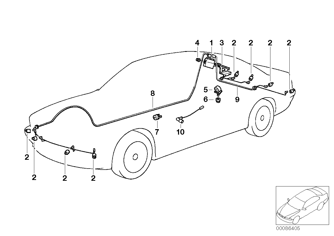 BMW 66 20 6 989 099 - Датчик, система помощи при парковке parts5.com