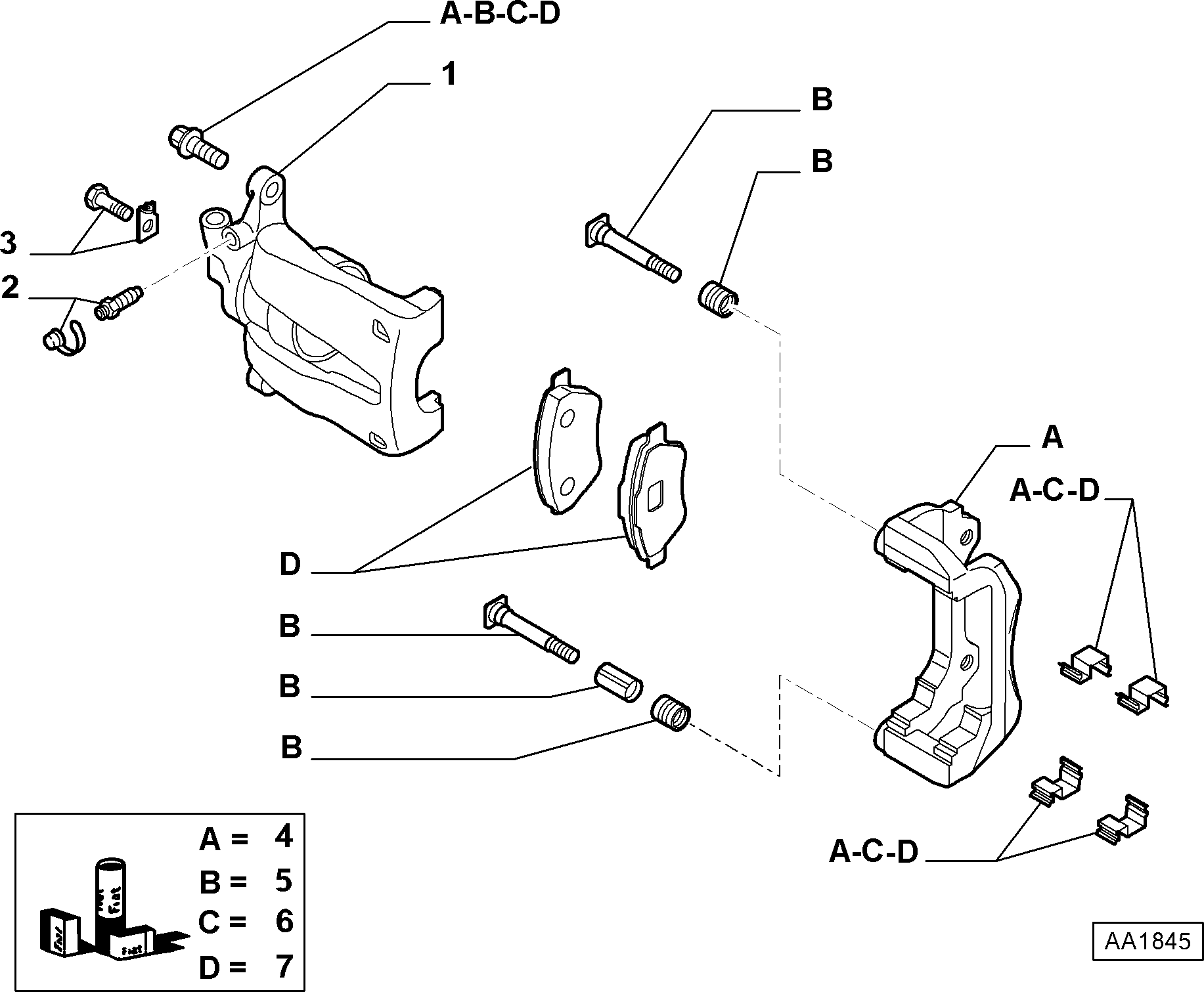 FIAT / LANCIA 77365555 - Repair Kit, brake caliper parts5.com