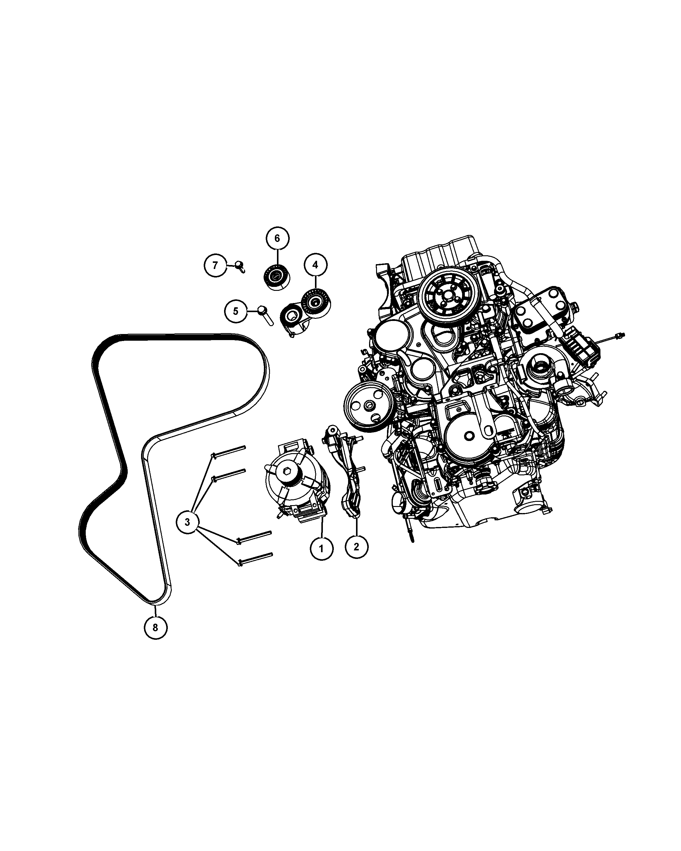 Chrysler 4593 823AA - Correa trapecial poli V parts5.com