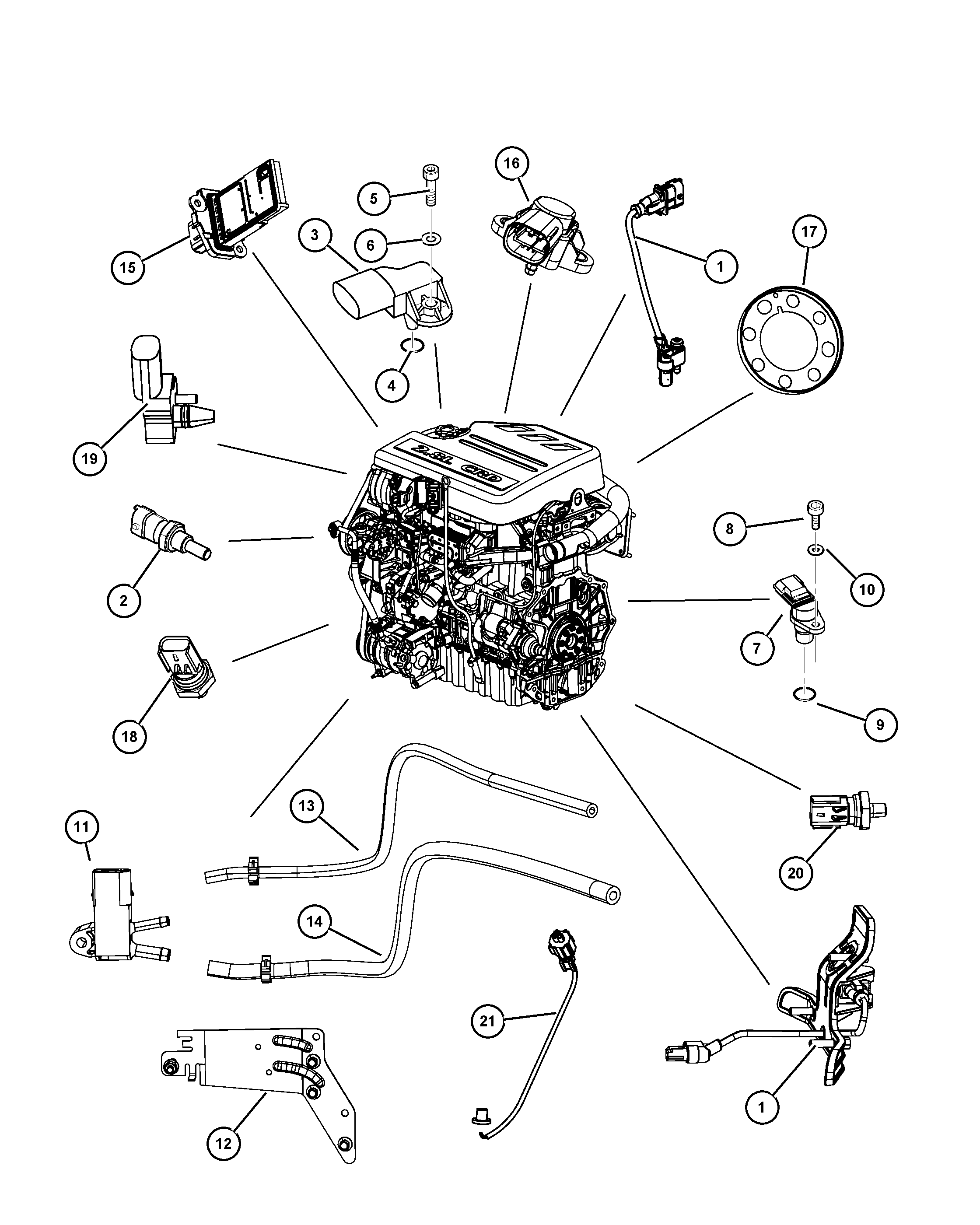 Chrysler 5066 779AA - Sensor, coolant temperature parts5.com